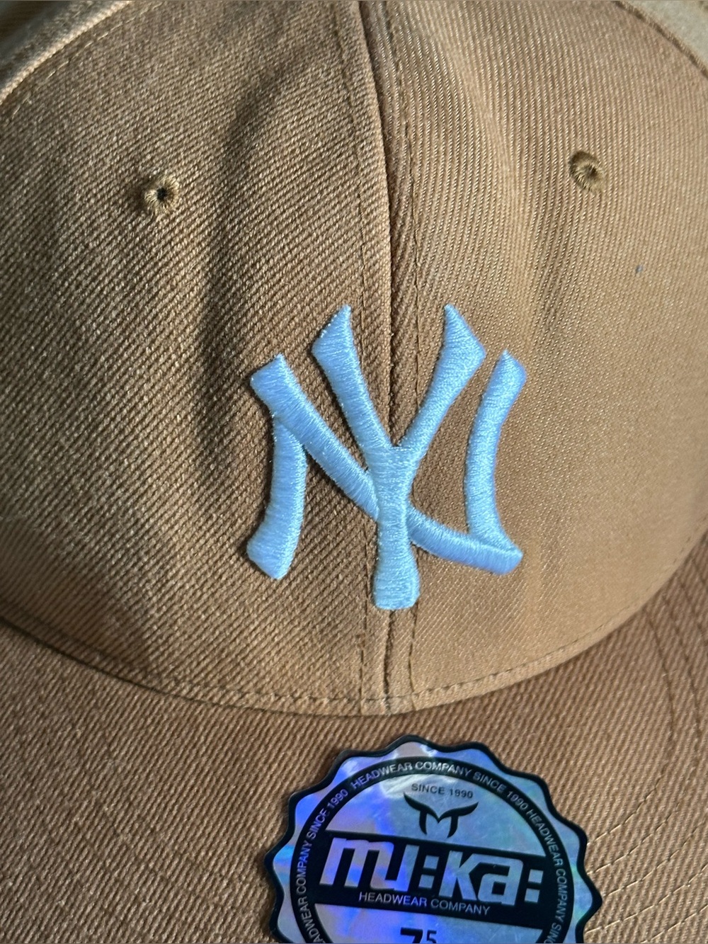 Mika Headwear Company Caramel Brown Snapback Hat with White Logo - Picture 4 of 14
